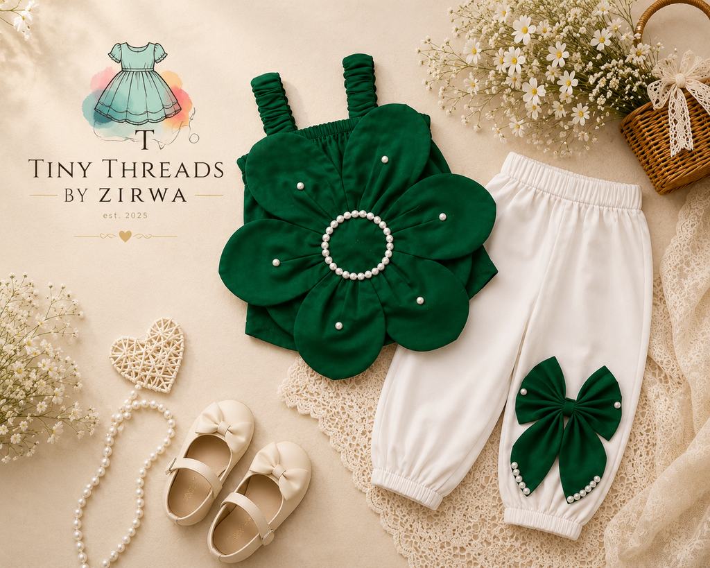 Jashan e Azadi 2-Piece Set (Green & White)