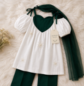 Azadi heart Pearl Dress 2pc