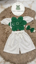 Azadi Bloom Petal 2-Piece Set (Green & White)